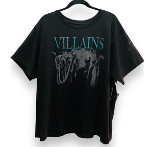 Torrid Disney‎ Villains w/Mesh Sleeves Punk Gothic Maleficent Ursula T Shirt 3X